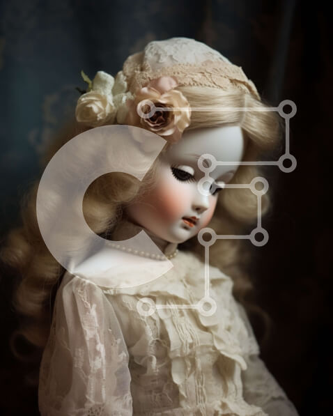 Intra Συλλεκτικό Ξύλινο Παζλ Plywood  4mm - Ξανθή κούκλα με λευκά ρούχα Σε Ξύλινο Κουτί - Διαστάσεις: 10x10 cm – 25 κομμάτια