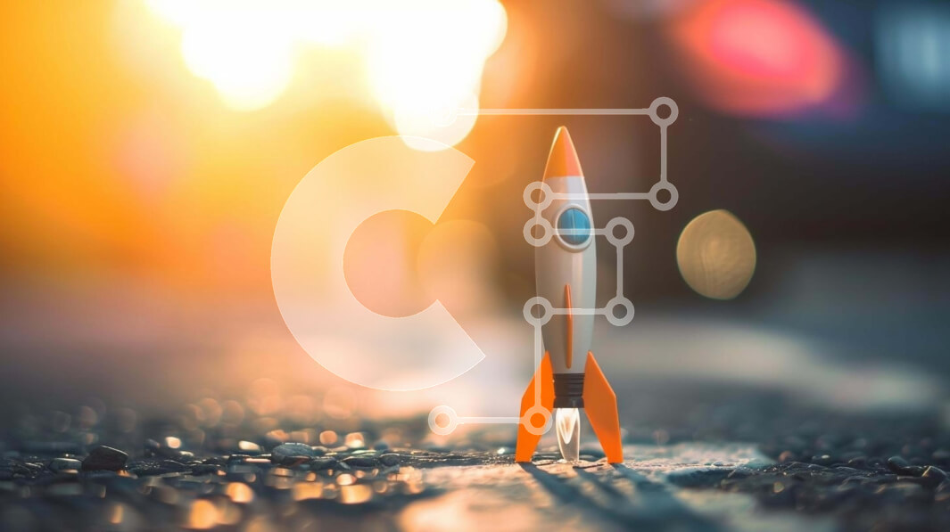 Intra Συλλεκτικό Ξύλινο Παζλ Plywood  4mm - Μικρός πορτοκαλί και άσπρος πύραυλος στο δρόμο Σε Ξύλινο Κουτί - Διαστάσεις Puzzle: 10x10 cm – 25 κομμάτια