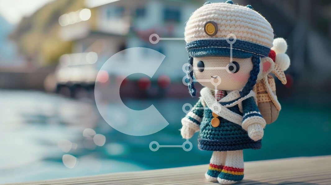 Intra Συλλεκτικό Ξύλινο Παζλ Plywood  4mm - Κούκλα με κροσέ με στολή Anime Σε Ξύλινο Κουτί - Διαστάσεις: 10x10 cm – 25 κομμάτια