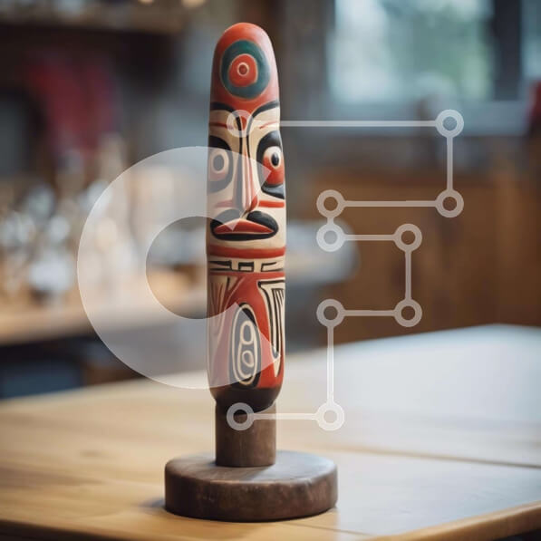 Intra Συλλεκτικό Ξύλινο Παζλ Plywood  4mm - Ξύλινο παιχνίδι σε σχήμα σαν ινδικό κεφάλι στο τραπέζι Σε Ξύλινο Κουτί - Διαστάσεις: 10x10 cm – 25 κομμάτια