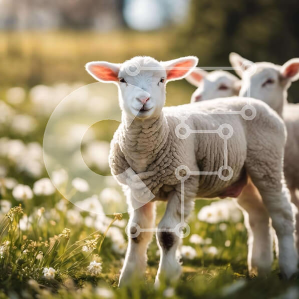 Intra Συλλεκτικό Ξύλινο Παζλ Plywood  4mm - Περίεργα πρόβατα στο χορτάρι Σε Ξύλινο Κουτί - Διαστάσεις: 10x10 cm – 25 κομμάτια