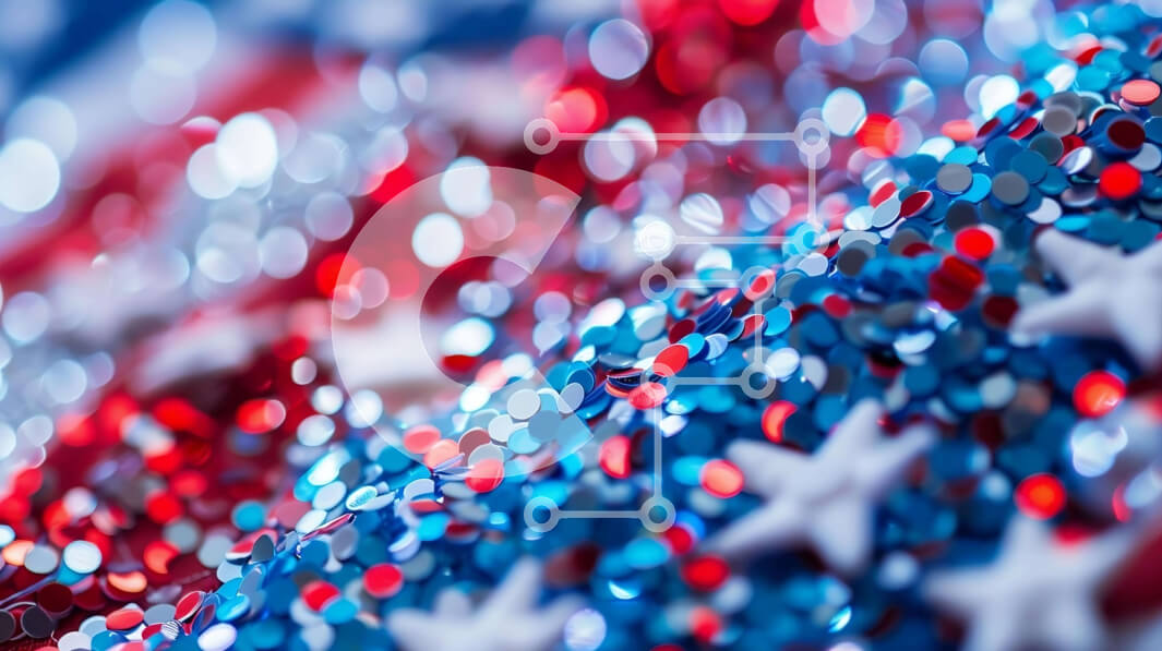 Intra Συλλεκτικό Ξύλινο Παζλ Plywood  4mm - Κόκκινα, λευκά και μπλε αστέρια και βεγγαλικά Σε Ξύλινο Κουτί - Διαστάσεις Puzzle: 10x10 cm – 25 κομμάτια