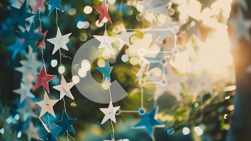 Intra Συλλεκτικό Ξύλινο Παζλ Plywood  4mm - Χάρτινα αστέρια που κρέμονται από δέντρα Σε Ξύλινο Κουτί - Διαστάσεις: 10x10 cm – 25 κομμάτια