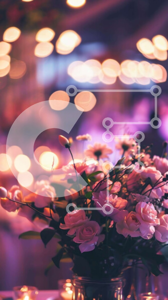 Intra Συλλεκτικό Ξύλινο Παζλ Plywood  4mm - Γυάλινο βάζο με ροζ τριαντάφυλλα και κεριά Σε Ξύλινο Κουτί - Διαστάσεις Puzzle: 10x10 cm – 25 κομμάτια