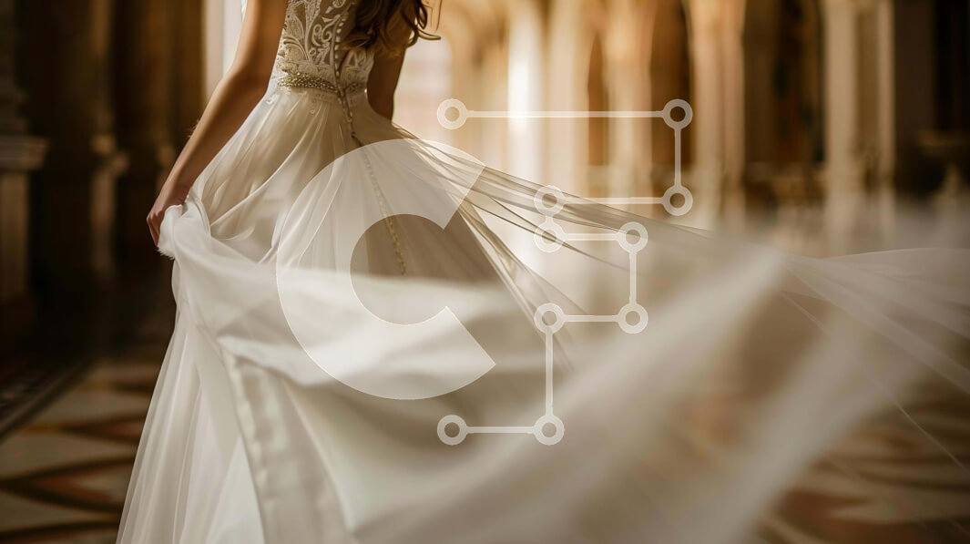 Intra Συλλεκτικό Ξύλινο Παζλ Plywood  4mm - Κομψή γυναίκα με λευκό φόρεμα που περπατά στον περίτεχνο διάδρομο Σε Ξύλινο Κουτί - Διαστάσεις Puzzle: 10x10 cm – 25 κομμάτια