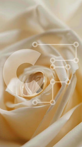 Intra Συλλεκτικό Ξύλινο Παζλ Plywood  4mm - Βέρα σε λευκό τριαντάφυλλο με κομψά κοσμήματα Σε Ξύλινο Κουτί - Διαστάσεις Puzzle: 10x10 cm – 25 κομμάτια