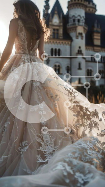 Intra Συλλεκτικό Ξύλινο Παζλ Plywood  4mm - Νύφη με νυφικό στο Κάστρο Σε Ξύλινο Κουτί - Διαστάσεις Puzzle: 10x10 cm – 25 κομμάτια