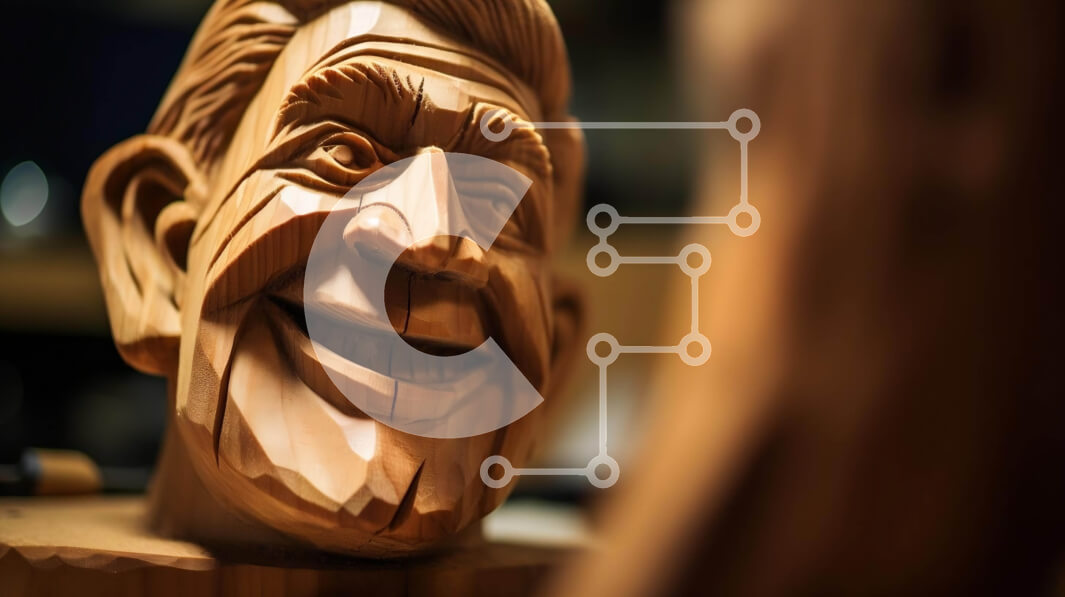 Intra Συλλεκτικό Ξύλινο Παζλ Plywood  4mm - Ξύλινη προτομή του Προέδρου Ρόναλντ Ρίγκαν Σε Ξύλινο Κουτί - Διαστάσεις Puzzle: 10x10 cm – 25 κομμάτια