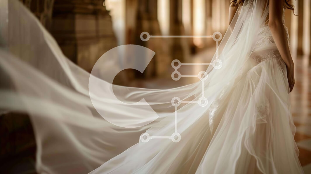 Intra Συλλεκτικό Ξύλινο Παζλ Plywood  4mm - Κομψή νύφη με νυφικό που περπατά στον στολισμένο διάδρομο Σε Ξύλινο Κουτί - Διαστάσεις Puzzle: 10x10 cm – 25 κομμάτια