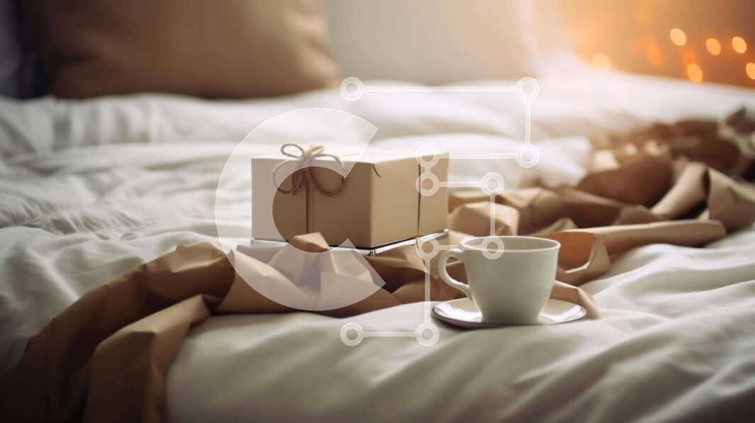 Intra Συλλεκτικό Ξύλινο Παζλ Plywood  4mm - Κρεβάτι με λευκά σεντόνια και καφέ χαρτί περιτυλίγματος Σε Ξύλινο Κουτί - Διαστάσεις: 10x10 cm – 25 κομμάτια