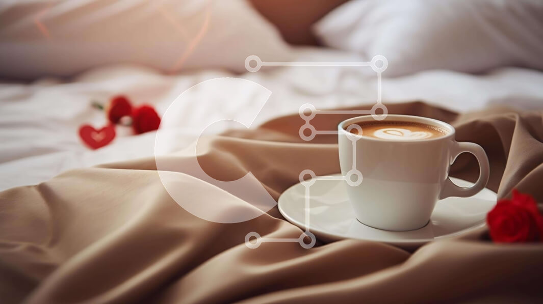 Σετ των 2 Intra Συλλεκτικό Ξύλινο Παζλ Plywood  4mm - Άνετη σκηνή υπνοδωματίου με φλιτζάνι καφέ και λουλούδια Σε Ξύλινο Κουτί - Διαστάσεις: 10x10 cm – 25 κομμάτια