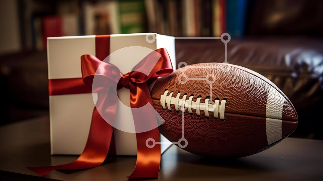 Intra Συλλεκτικό Ξύλινο Παζλ Plywood  4mm - Δώρο ποδοσφαίρου με κόκκινη κορδέλα και κουτί δώρου Σε Ξύλινο Κουτί - Διαστάσεις: 10x10 cm – 25 κομμάτια