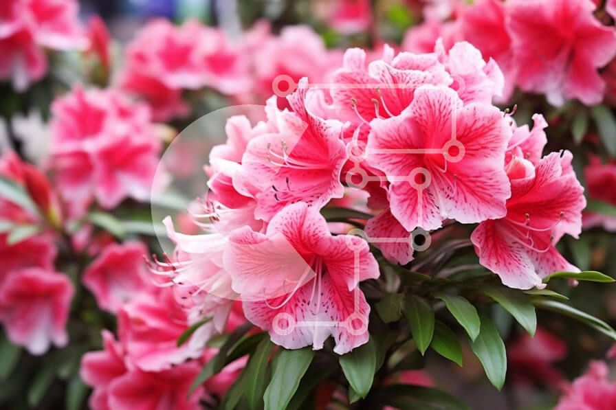 Intra Συλλεκτικό Ξύλινο Παζλ Plywood  4mm - Ροζ λουλούδια ανθισμένα ανάμεσα σε πράσινο φύλλωμα Σε Ξύλινο Κουτί - Διαστάσεις: 10x10 cm – 25 κομμάτια