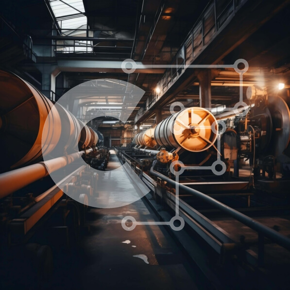 Intra Συλλεκτικό Ξύλινο Παζλ Plywood  4mm - Μεγάλη Βιομηχανική Εγκατάσταση με Σωλήνες Σε Ξύλινο Κουτί - Διαστάσεις Puzzle: 10x10 cm – 25 κομμάτια