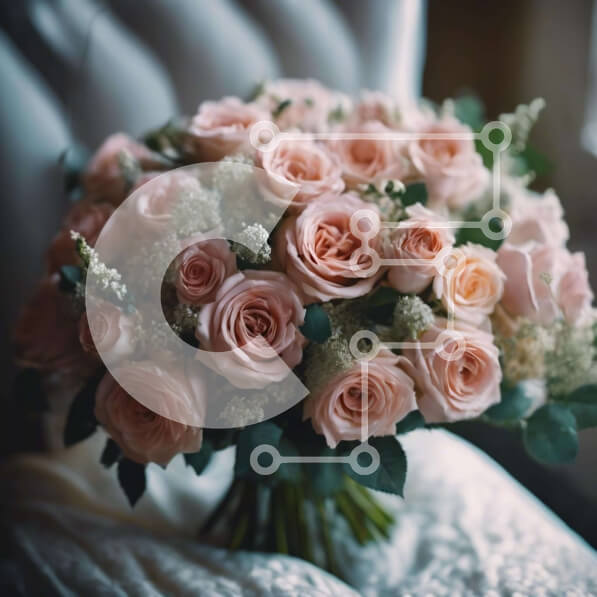 Σετ των 2 Intra Συλλεκτικό Ξύλινο Παζλ Plywood  4mm - Μπουκέτο με ροζ τριαντάφυλλα σε επενδυμένη καρέκλα Σε Ξύλινο Κουτί - Διαστάσεις: 10x10 cm – 25 κομμάτια