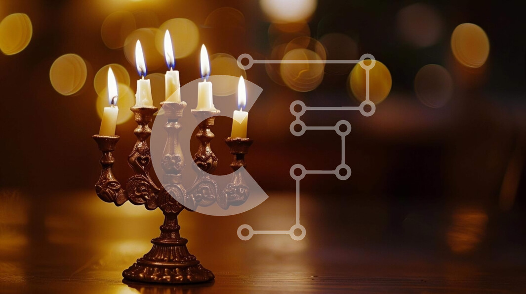 Intra Συλλεκτικό Ξύλινο Παζλ Plywood  4mm - Περίτεχνη Μενόρα με αναμμένα κεριά Σε Ξύλινο Κουτί - Διαστάσεις Puzzle: 10x10 cm – 25 κομμάτια