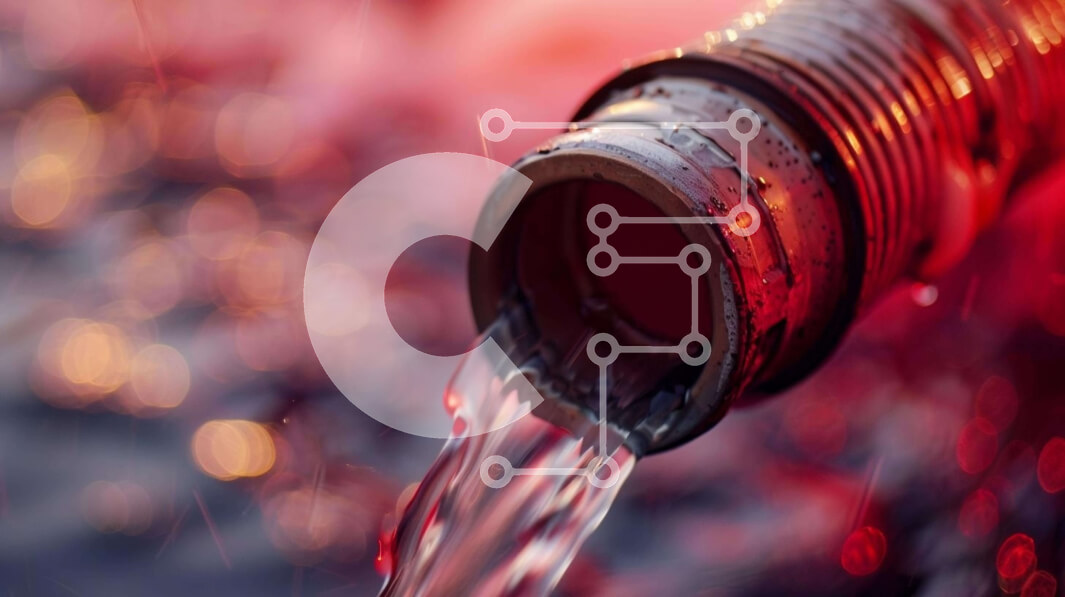 Intra Συλλεκτικό Ξύλινο Παζλ Plywood  4mm - Εύκαμπτος σωλήνας κόκκινου νερού με τρεχούμενο νερό Σε Ξύλινο Κουτί - Διαστάσεις: 10x10 cm – 25 κομμάτια