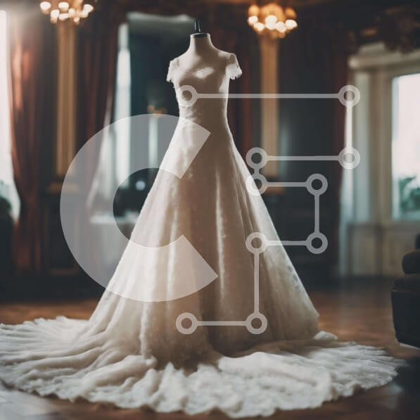 Σετ των 2 Intra Συλλεκτικό Ξύλινο Παζλ Plywood  4mm - Λευκό νυφικό που εμφανίζεται σε κομψά διακοσμημένο δωμάτιο Σε Ξύλινο Κουτί - Διαστάσεις: 10x10 cm – 25 κομμάτια