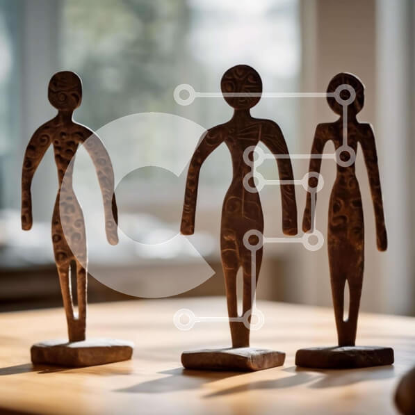 Intra Συλλεκτικό Ξύλινο Παζλ Plywood  4mm - Ξύλινα ειδώλια στο τραπέζι Σε Ξύλινο Κουτί - Διαστάσεις: 10x10 cm – 25 κομμάτια