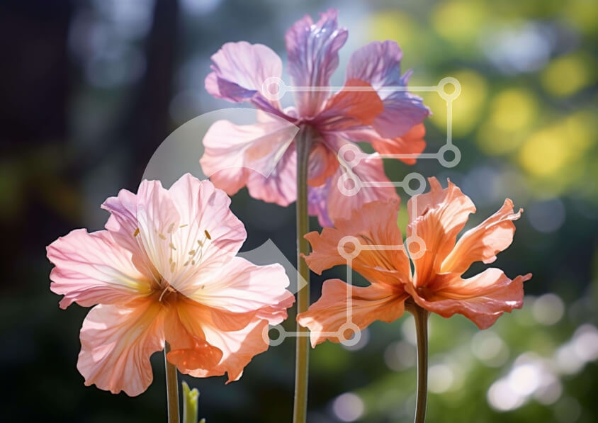 Intra Συλλεκτικό Ξύλινο Παζλ Plywood  4mm - Πολύχρωμα λουλούδια σε φυσικό περιβάλλον Σε Ξύλινο Κουτί - Διαστάσεις: 10x10 cm – 25 κομμάτια