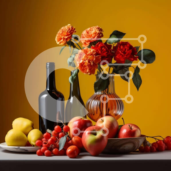 Σετ των 2 Intra Συλλεκτικό Ξύλινο Παζλ Plywood  4mm - Επιλογή φρούτων και κρασιών Σε Ξύλινο Κουτί - Διαστάσεις: 10x10 cm – 25 κομμάτια