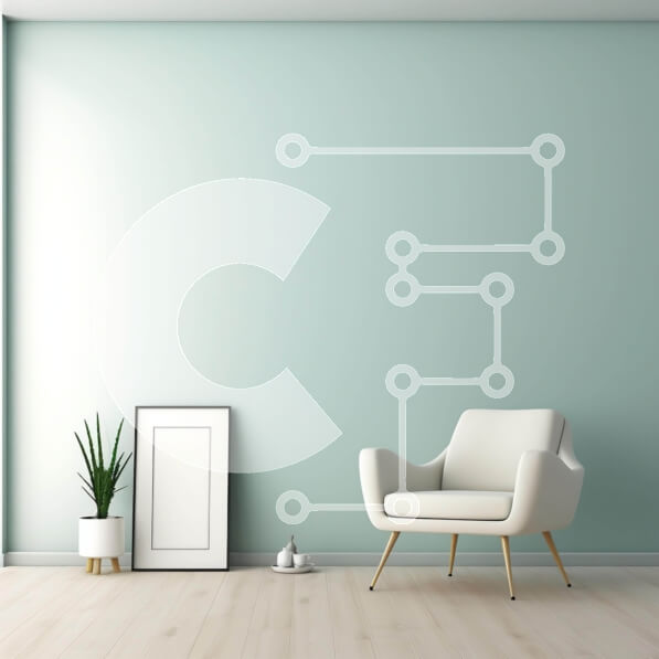 Intra Συλλεκτικό Ξύλινο Παζλ Plywood  4mm - Λευκή καρέκλα σε ένα άδειο δωμάτιο με πράσινους τοίχους Σε Ξύλινο Κουτί - Διαστάσεις Puzzle: 10x10 cm – 25 κομμάτια