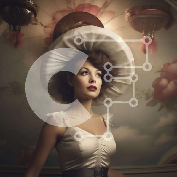 Σετ των 2 Intra Συλλεκτικό Ξύλινο Παζλ Plywood  4mm - Κομψή γυναίκα με λευκό φόρεμα και καπέλο Σε Ξύλινο Κουτί - Διαστάσεις: 10x10 cm – 25 κομμάτια