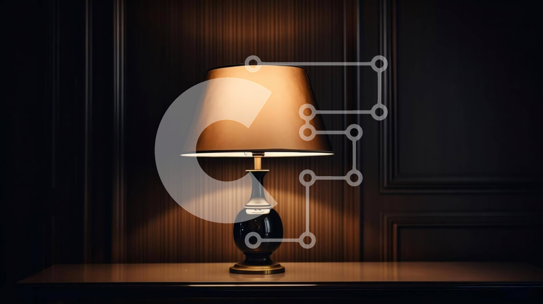 Intra Συλλεκτικό Ξύλινο Παζλ Plywood  4mm - Μαύρο επιτραπέζιο φωτιστικό που φωτίζεται στο σκοτεινό δωμάτιο Σε Ξύλινο Κουτί - Διαστάσεις Puzzle: 10x10 cm – 25 κομμάτια