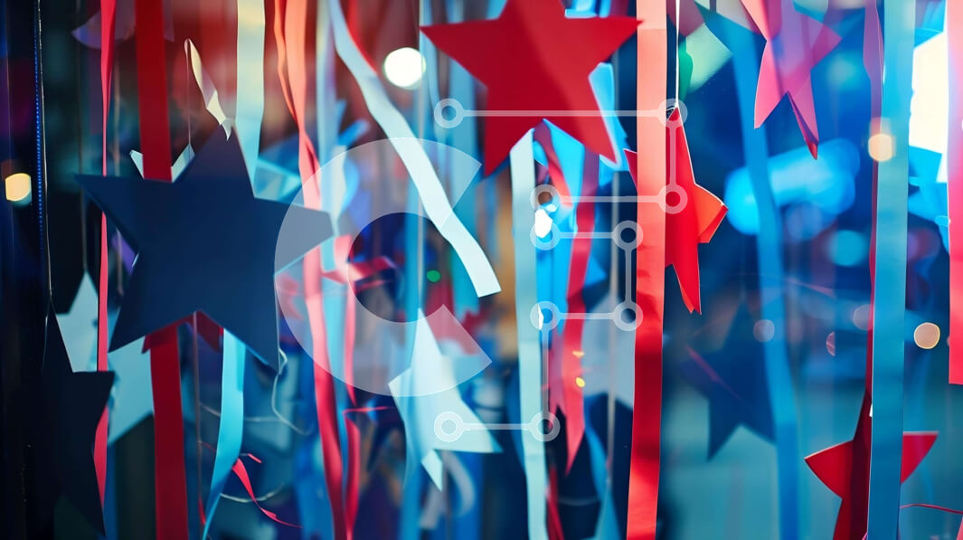 Intra Συλλεκτικό Ξύλινο Παζλ Plywood  4mm - Patriotic Paper Stars Display Σε Ξύλινο Κουτί - Διαστάσεις: 10x10 cm – 25 κομμάτια