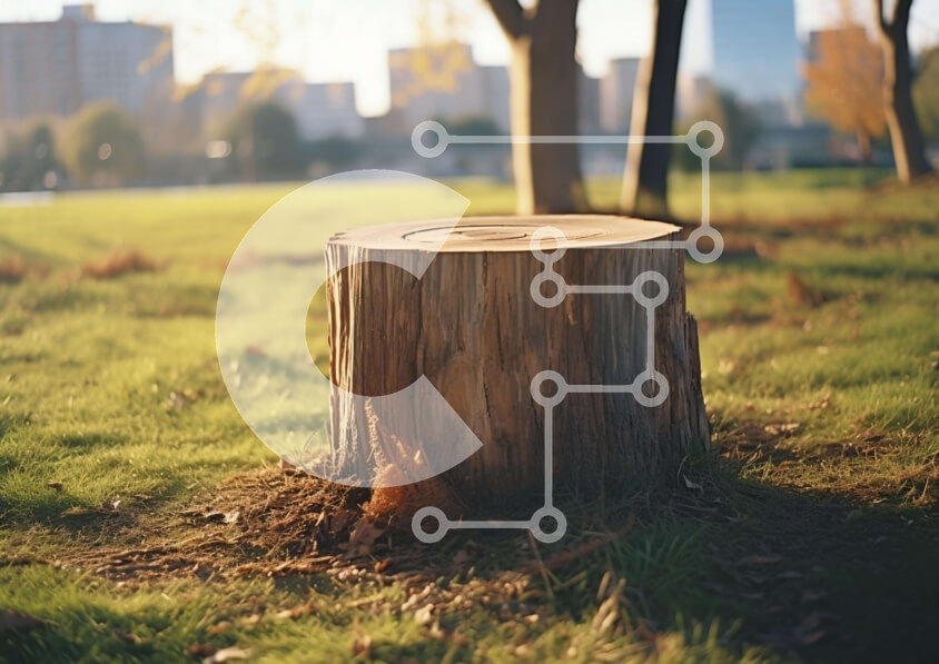 Intra Συλλεκτικό Ξύλινο Παζλ Plywood  4mm - Μεγάλο κούτσουρο δέντρου σε ανοιχτό πεδίο Σε Ξύλινο Κουτί - Διαστάσεις: 10x10 cm – 25 κομμάτια