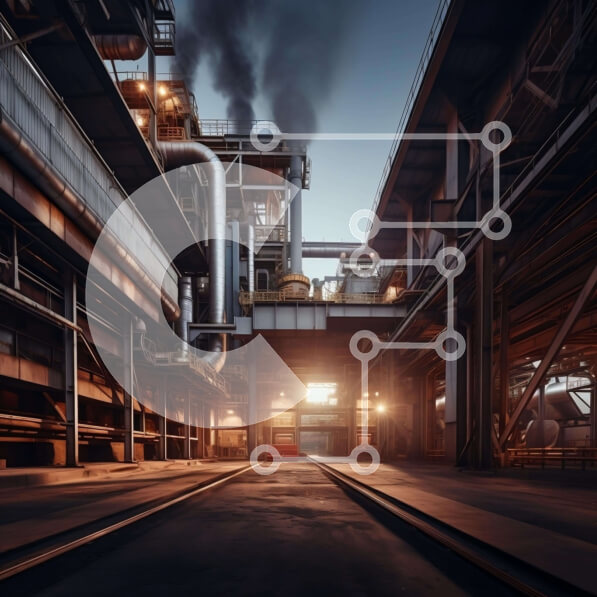 Intra Συλλεκτικό Ξύλινο Παζλ Plywood  4mm - Μεγάλο Βιομηχανικό Κτίριο με Εκπομπές Καπνού Σε Ξύλινο Κουτί - Διαστάσεις Puzzle: 10x10 cm – 25 κομμάτια