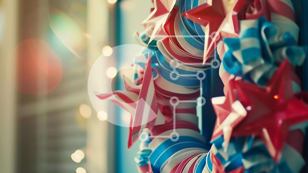 Intra Συλλεκτικό Ξύλινο Παζλ Plywood  4mm - Πατριωτικό στεφάνι στην πόρτα του διαμερίσματος Σε Ξύλινο Κουτί - Διαστάσεις: 10x10 cm – 25 κομμάτια