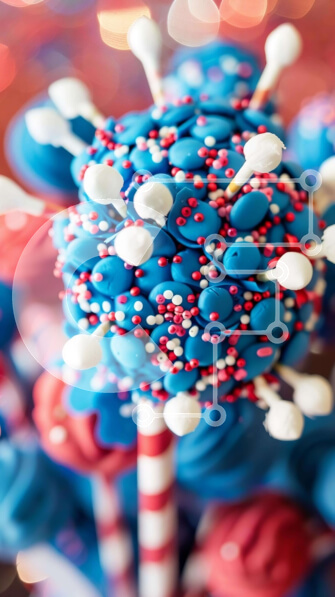 Intra Συλλεκτικό Ξύλινο Παζλ Plywood  4mm - Πολύχρωμα Cake Pops με γιορτινά στολίδια Σε Ξύλινο Κουτί - Διαστάσεις: 10x10 cm – 25 κομμάτια