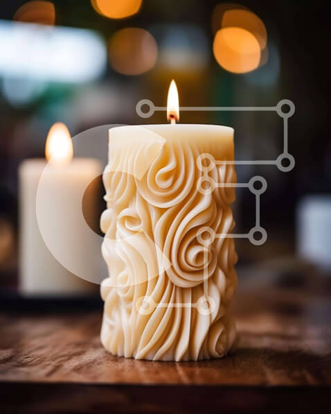 Intra Συλλεκτικό Ξύλινο Παζλ Plywood  4mm - Διακοσμητικά κεριά στο τραπέζι Σε Ξύλινο Κουτί - Διαστάσεις: 10x10 cm – 25 κομμάτια