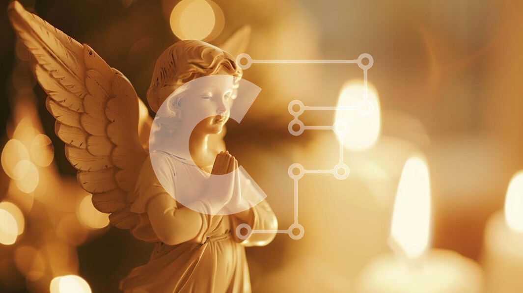 Intra Συλλεκτικό Ξύλινο Παζλ Plywood  4mm - Άγαλμα Λευκού Αγγέλου με τα γύρω κεριά Σε Ξύλινο Κουτί - Διαστάσεις Puzzle: 10x10 cm – 25 κομμάτια