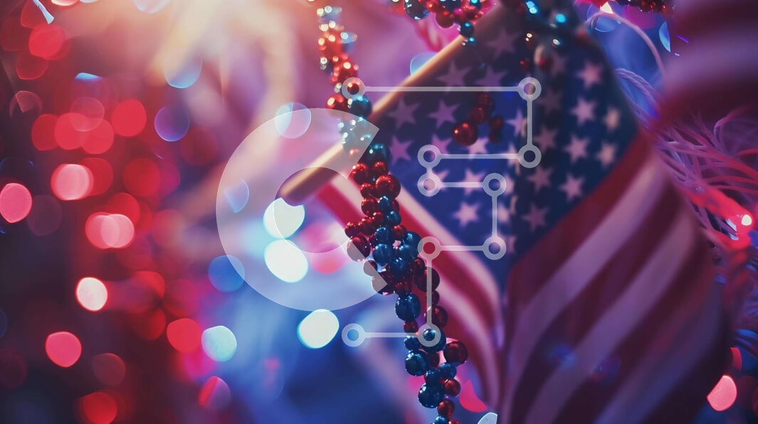 Intra Συλλεκτικό Ξύλινο Παζλ Plywood  4mm - Αμερικανική σημαία και κόκκινες, λευκές και μπλε χάντρες για τις 4 Ιουλίου Σε Ξύλινο Κουτί - Διαστάσεις: 10x10 cm – 25 κομμάτια