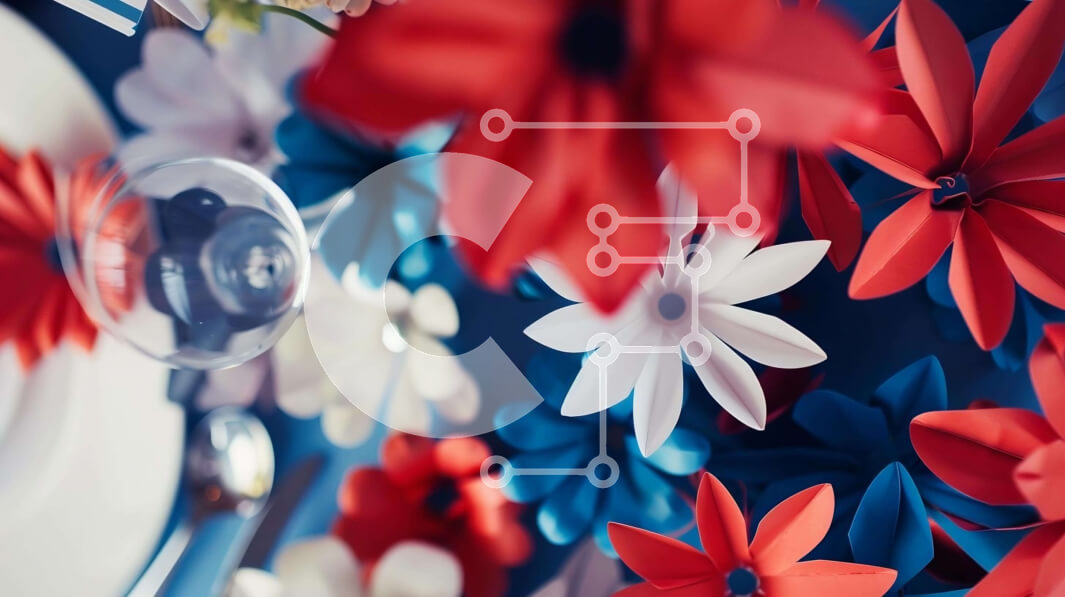 Intra Συλλεκτικό Ξύλινο Παζλ Plywood  4mm - Εορταστικό επιτραπέζιο διακοσμημένο με χάρτινα λουλούδια Σε Ξύλινο Κουτί - Διαστάσεις Puzzle: 10x10 cm – 25 κομμάτια