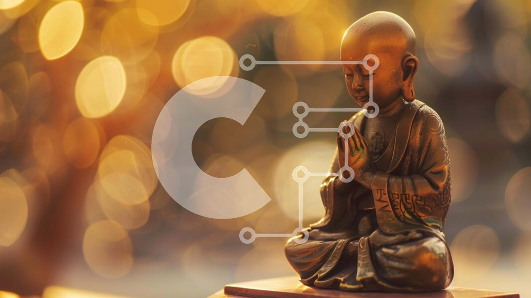 Intra Συλλεκτικό Ξύλινο Παζλ Plywood  4mm - Χρυσό άγαλμα του Βούδα σε διαλογισμό Σε Ξύλινο Κουτί - Διαστάσεις Puzzle: 10x10 cm – 25 κομμάτια