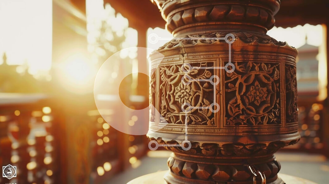 Intra Συλλεκτικό Ξύλινο Παζλ Plywood  4mm - Σαγηνευτική εικόνα περίτεχνου μεταλλικού αντικειμένου στο φως του ήλιου Σε Ξύλινο Κουτί - Διαστάσεις Puzzle: 10x10 cm – 25 κομμάτια