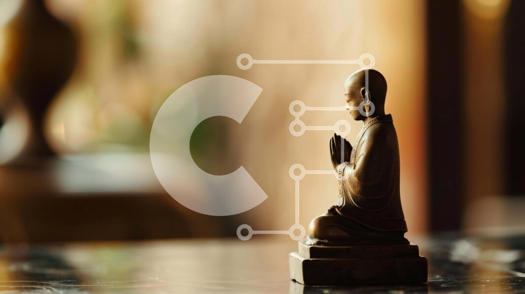 Intra Συλλεκτικό Ξύλινο Παζλ Plywood  4mm - Μικρό άγαλμα του Βούδα στο τραπέζι Σε Ξύλινο Κουτί - Διαστάσεις Puzzle: 10x10 cm – 25 κομμάτια