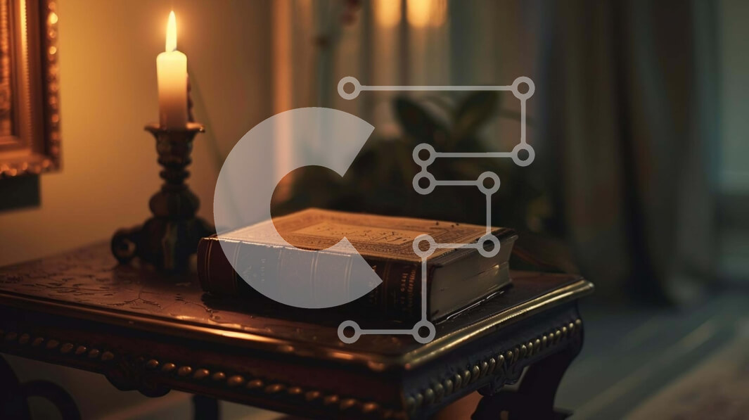 Intra Συλλεκτικό Ξύλινο Παζλ Plywood  4mm - Παλιό βιβλίο στο τραπέζι με κερί και φυτά Σε Ξύλινο Κουτί - Διαστάσεις Puzzle: 10x10 cm – 25 κομμάτια