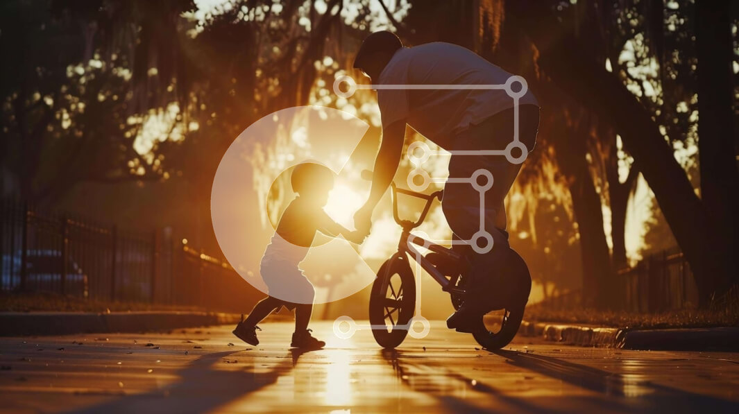 Intra Συλλεκτικό Ξύλινο Παζλ Plywood  4mm - Πατέρας και γιος που περπατούν στο δρόμο Σε Ξύλινο Κουτί - Διαστάσεις Puzzle: 10x10 cm – 25 κομμάτια