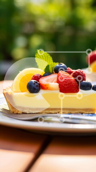 Intra Συλλεκτικό Ξύλινο Παζλ Plywood  4mm - Φέτα πίτας με φρέσκα φρούτα Σε Ξύλινο Κουτί - Διαστάσεις: 10x10 cm – 25 κομμάτια