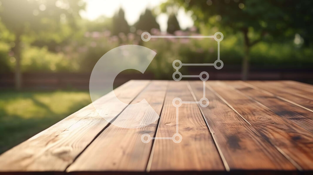 Intra Συλλεκτικό Ξύλινο Παζλ Plywood  4mm - Ξύλινο τραπέζι σε εξωτερικό χώρο Σε Ξύλινο Κουτί - Διαστάσεις: 10x10 cm – 25 κομμάτια