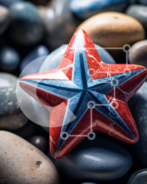 Intra Συλλεκτικό Ξύλινο Παζλ Plywood  4mm - Διακοσμητικό αντικείμενο σε σχήμα αστεριού σε βράχους Σε Ξύλινο Κουτί - Διαστάσεις Puzzle: 10x10 cm – 25 κομμάτια