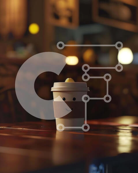 Intra Συλλεκτικό Ξύλινο Παζλ Plywood  4mm - Χαρούμενο φλιτζάνι καφέ σε άνετο περιβάλλον Σε Ξύλινο Κουτί - Διαστάσεις: 10x10 cm – 25 κομμάτια