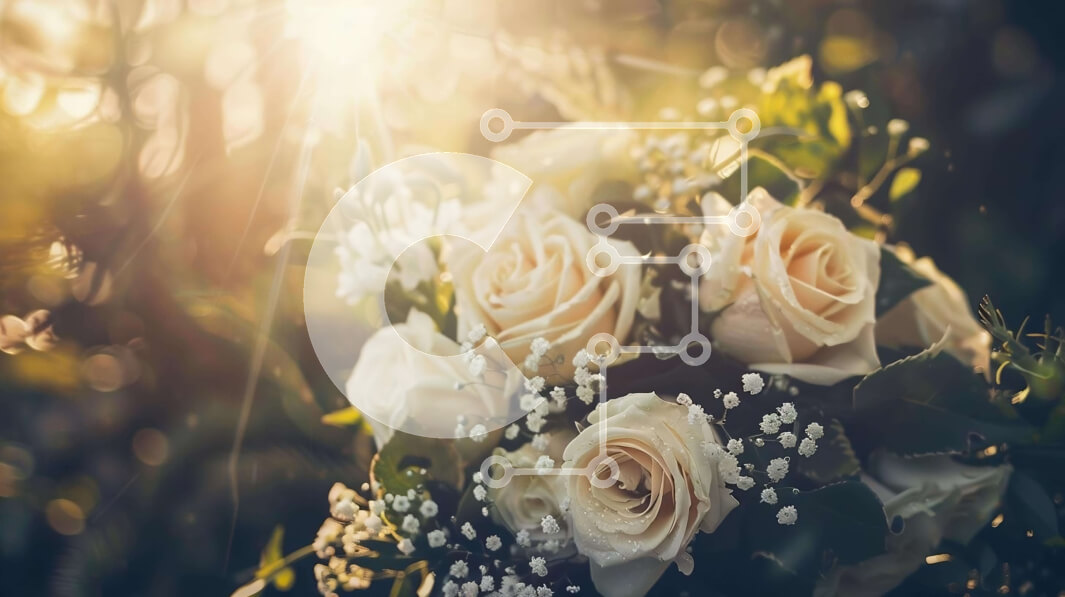 Intra Συλλεκτικό Ξύλινο Παζλ Plywood  4mm - Μπουκέτο με λευκά τριαντάφυλλα και βρεφική ανάσα Σε Ξύλινο Κουτί - Διαστάσεις: 10x10 cm – 25 κομμάτια