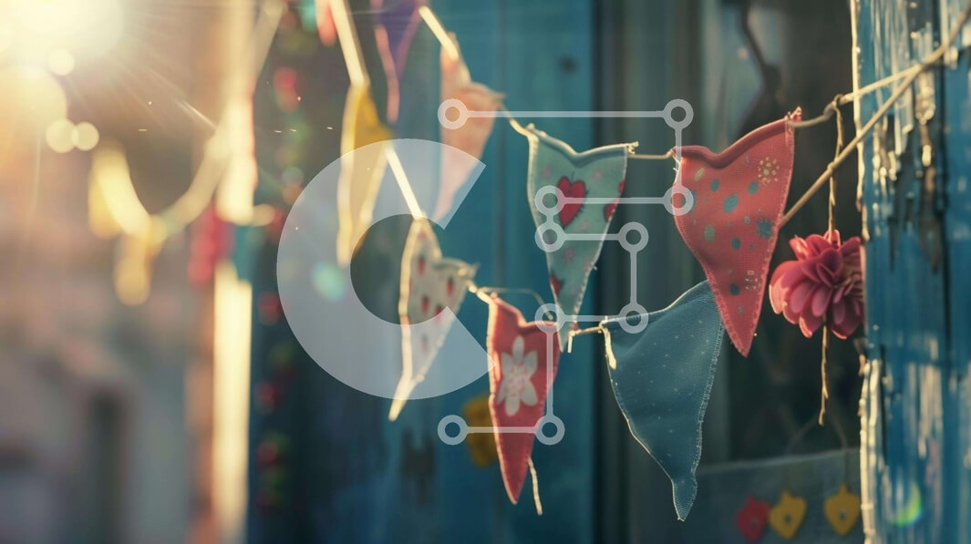 Intra Συλλεκτικό Ξύλινο Παζλ Plywood  4mm - Ζωηρόχρωμα κουμπιά σε μια μπλε πόρτα Σε Ξύλινο Κουτί - Διαστάσεις Puzzle: 10x10 cm – 25 κομμάτια