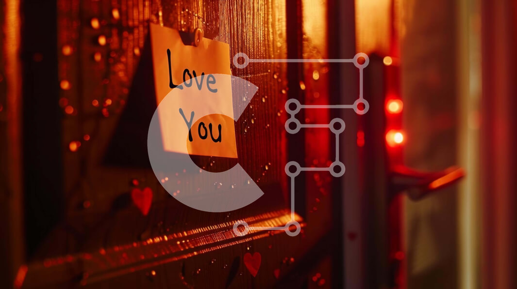 Intra Συλλεκτικό Ξύλινο Παζλ Plywood  4mm - Ρομαντική πόρτα με κόκκινο φωτισμό με νότα 'Love You' Σε Ξύλινο Κουτί - Διαστάσεις Puzzle: 10x10 cm – 25 κομμάτια