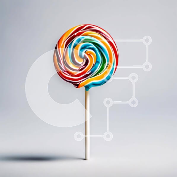 Σετ των 2 Intra Συλλεκτικό Ξύλινο Παζλ Plywood  4mm - Πολύχρωμο γλειφιτζούρι σε λευκό ραβδί Σε Ξύλινο Κουτί - Διαστάσεις: 10x10 cm – 25 κομμάτια